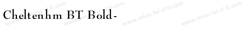 Cheltenhm BT Bold字体转换